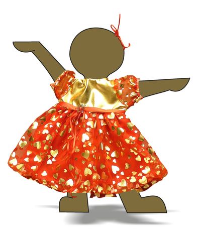 Платье рождественское - Демонстрационный образец. Одежда для кукол, пупсов и мягких игрушек.