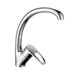 DR70021 Смеситель одноручный для кухни с высоким поворотным изливом, хром