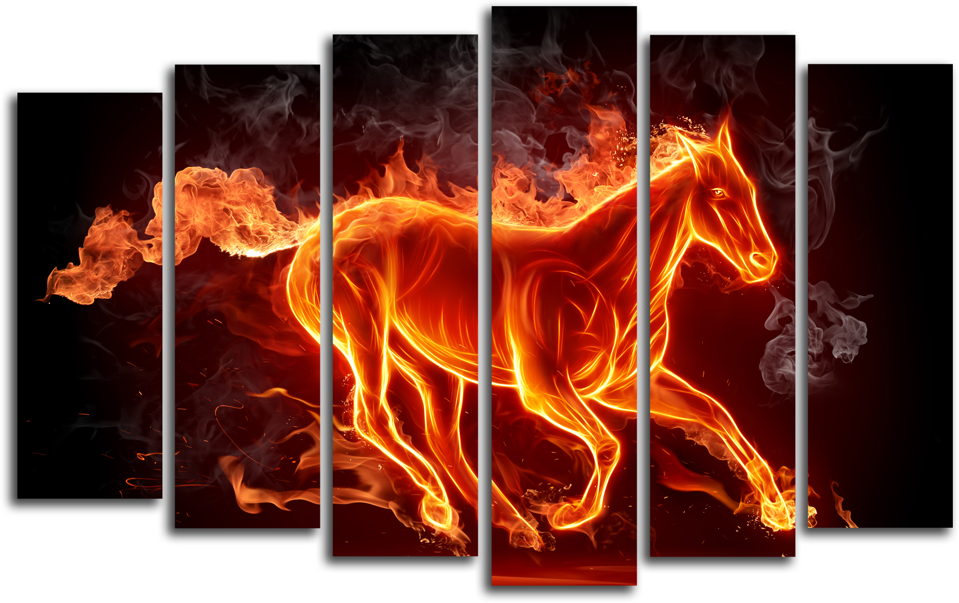 Модульные картины Модульная картина "Огненный конь" М333.png