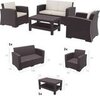 Комплект пластиковой плетеной мебели Monaco Lounge Set, коричневый