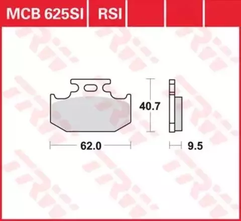 Колодки тормозные дисковые MCB625SI