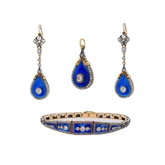 Антикварный комплект с бриллиантами