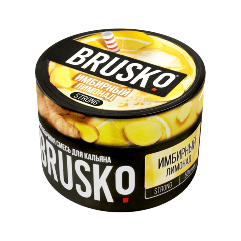 Бестабачная смесь для кальяна BRUSKO 50г STRONG - Имбирный Лимонад