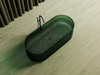 Abber AT9708Emerald прозрачная ванна из полиэфирной смолы 170x75x55