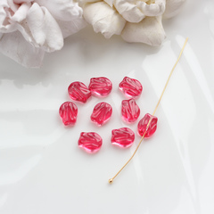 Подвеска Цветок роза, акрил, малиновый 10*8 мм, Ф032