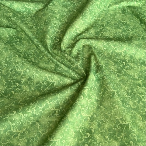 В ПУТИ, ВИТИЕВАТЫЙ УЗОР, ЗЕЛЕНЫЙ - 100% ХЛОПОК