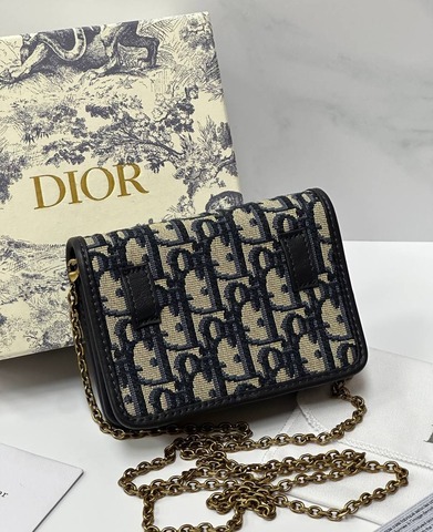 Сумка Dior 30 Montaigne жаккард Oblique nano