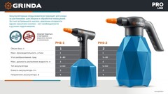GRINDA 1 л, аккумуляторный опрыскиватель, PROLine (PHS-1)
