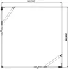 Aquanet 185420 Компл.2 - NWD1242 Beta 900x900x2000 шторка Cube распашные двери стекло прозрачное хром (185420)