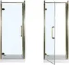 Aquanet NBB122 Компл.2 - NBB1221-1 R Душевая шторка BETA CUBE CLASSIK (1000х1000х2000) золото,стекло прозрачное 8 мм (184917)