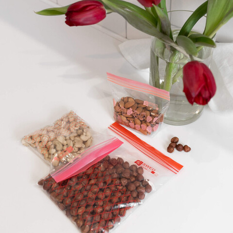 Набор пакетов с ZIP замком VASKA, объем: 0.4/1 л., размер: 15*15.5/18*21.5 см, количество: 30/30 шт, материал: полиэтилен