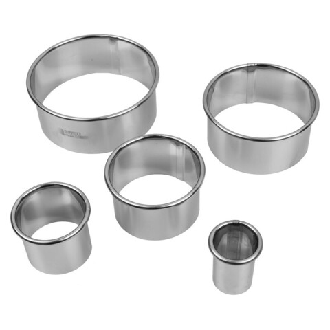 Набор форм для выпечки KAKSUTARE, размер: д-11 см. 9 см. 7см. 5 см. 3 см. в наборе - 5 форм