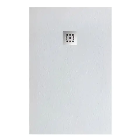 BelBagno TRAY-MR-UNO-AH-170/80-35-W-CR TRAY-MR-UNO-AH-170/80-35-W-CR Поддон из искусственного мрамора в комплекте с сифоном с декоративной накладкой (хром)