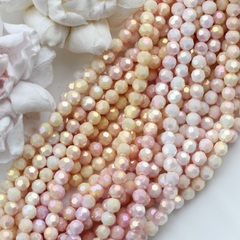 Бусины стеклянные нежный абрикос круглые 6 мм, К145