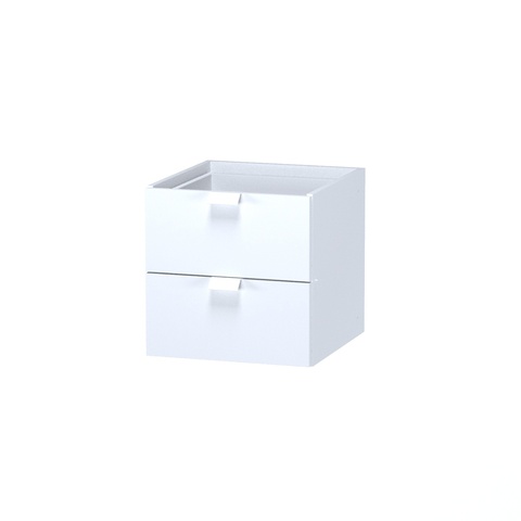 Фора модуль с двумя ящиками, ручка металл, 33*37*33 см, белый
