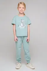 фуфайка  для девочки  КР 301912/голубой прибой