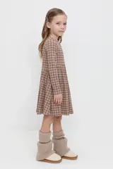 платье  для девочки  КР 5892/беж,гусиная лапка к507