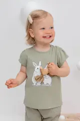 фуфайка  для девочки  КР 302260/оливковый хаки к435