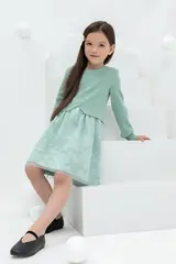 платье  для девочки  КР 5833/голубой прибой к433