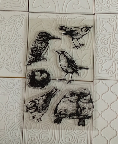 штамп набор птиц (16*12см)