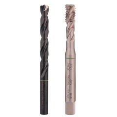 Набор метчиков машинных M3 -M12 HSSE DIN371/376 (Винт., C/2-3P, R39, + сверла) 14пр Volkel 47866