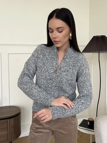 Свитер Детство серый