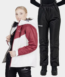 Утеплённый прогулочный костюм Nordski Premium Sport Winter Cream/Wine/Black женский