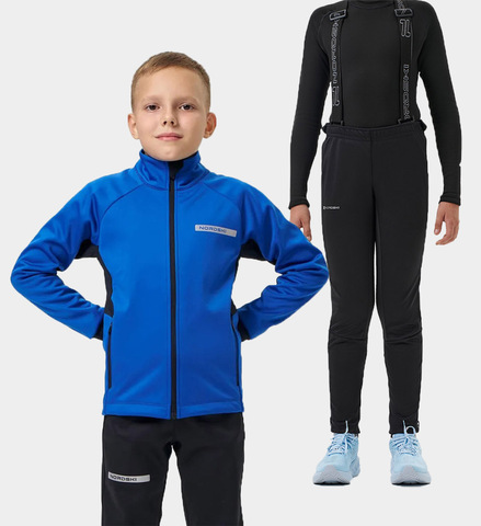 Детский лыжный костюм с лямками Nordski Jr. Core Advance True Blue/Black