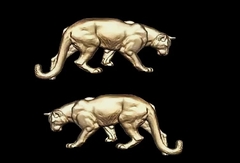 Два силиконовых молда набор Пума левая и правая