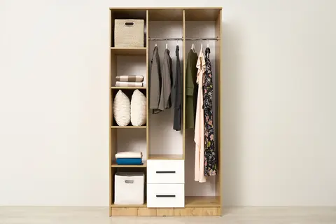 Шкаф 3-х створчатый Евро ШК-06 крафт / белый