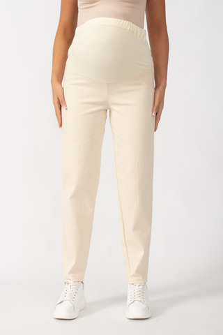 Брюки для беременных 16465 ваниль