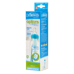 Бутылочка противоколик. с узким горлышком, синяя, 250 мл. (стандарт)