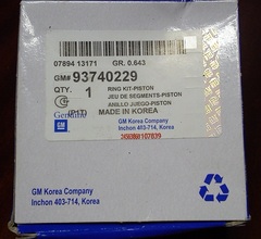 КОЛЬЦА ПОРШНЕВЫЕ STD LACETTI, AVEO ДВИГ F14D3 GM