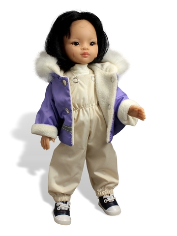 Зимний комплект с полукомбинезоном - Демонстрационный образец. Одежда для кукол, пупсов и мягких игрушек.
