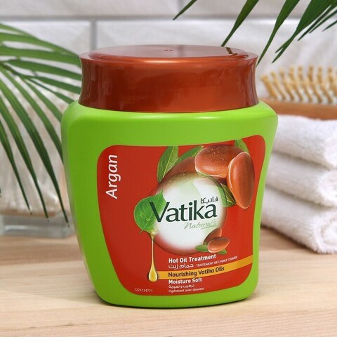 VATIKA hair mask ARGAN Moisture Soft Dabur (Маска для волос с маслом плодов марокканского Аргана, Дабур Ватика), 500 г.