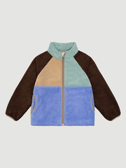 Плюшевая куртка на молнии Mjölk Color Block Blue Sky