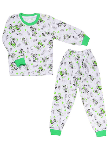 643-3 пижама детская, зеленая