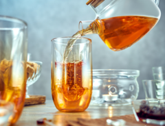 Стеклянный стакан с двойными стенками градиент золотого SETI, 300 мл