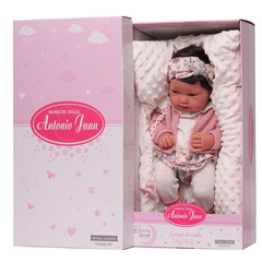 Munecas Antonio Juan Кукла-младенец Беатриц в розовом, 42 см (50036)