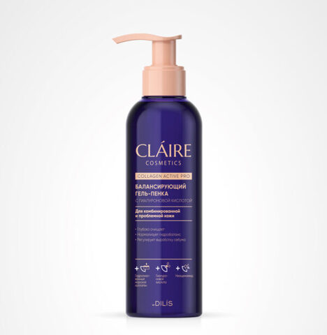 Claire Cosmetics Collagen Active Pro Гель-пенка Балансирующий 195мл