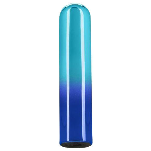 Голубой гладкий мини-вибромассажер 9см California Exotic Novelties Glam Vibe SE-4406-25-3