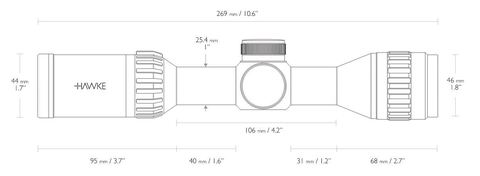 ОПТИЧЕСКИЙ ПРИЦЕЛ HAWKE AIRMAX AX 3-9X40 AO (AMX GLASS)