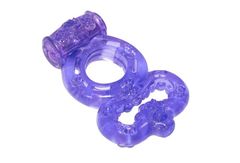 Фиолетовое эрекционное кольцо Rings Treadle с подхватом - 