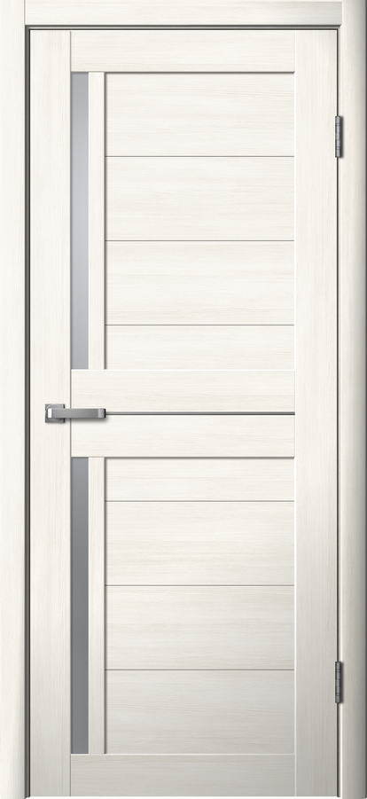 Дверь межкомнатная Двероникс 02Л, цвет снежный ясень, экошпон, стекло матовое