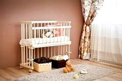 С 751 Кровать детская  приставная "Малуша" (слоновая кость)