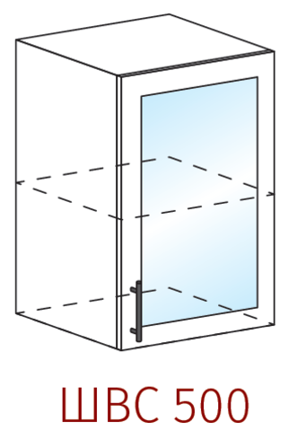 Шкаф верхний со стеклом