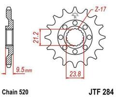 Звезда мотоциклетная JT JTF284.14