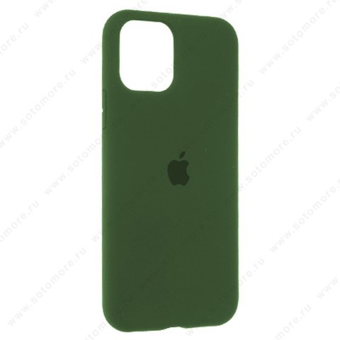 Накладка Silicone Case для Apple iPhone 11 Pro закрытый зеленый