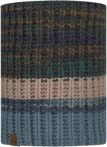 Вязаный шарф-труба с флисом Buff Neckwarmer Knitted Polar Alina Blue фото 1