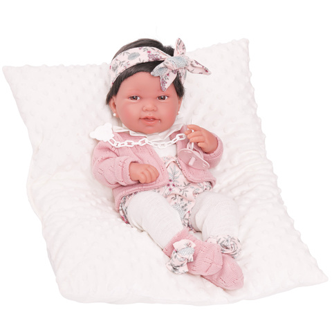 Munecas Antonio Juan Кукла-младенец Беатриц в розовом, 42 см (50036)
